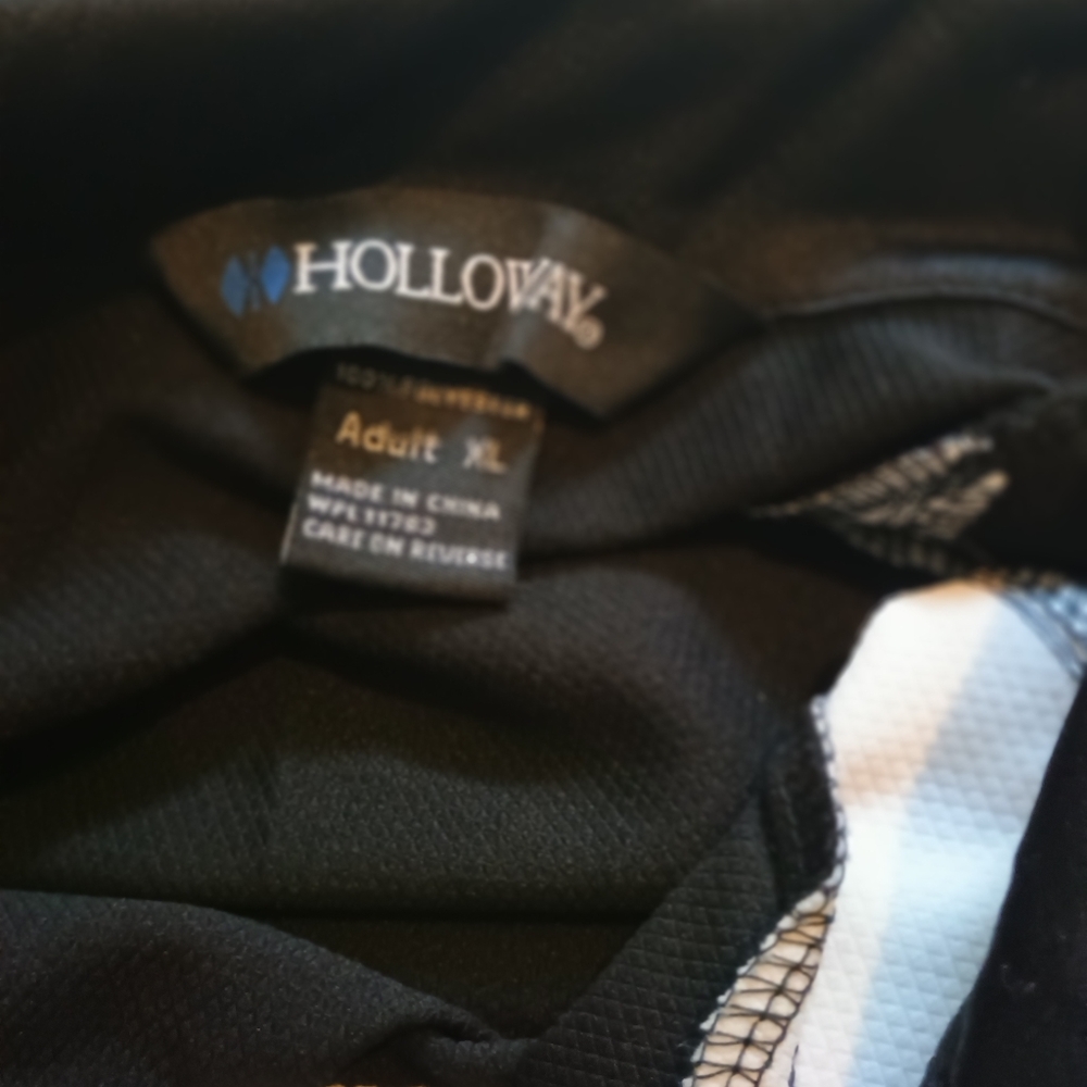 Holloway Men’s XL Eagles‎ Mascot Booster Club Jacket Black White Trim 1/4 Zip - Picture 15 of 16
